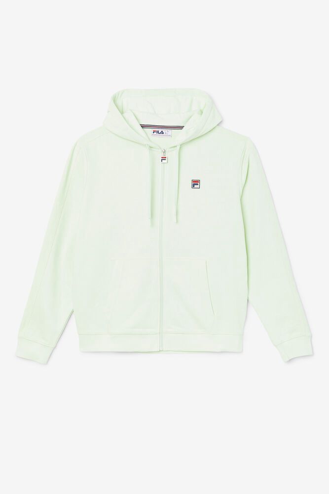 Fila Hoodie Panske Joey Full Zip Tyrkysové - KUNBY2406